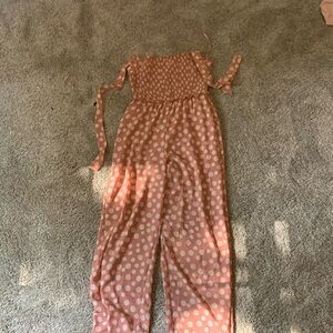 Pink Polka Dot Romper